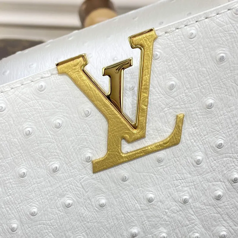 LV N81523 Louis Vuitton Capucines BB Kabelka Bílá