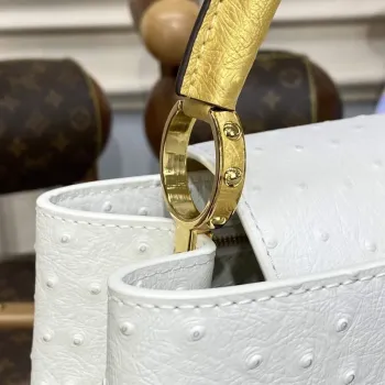 LV N81523 Louis Vuitton Capucines BB Kabelka Bílá