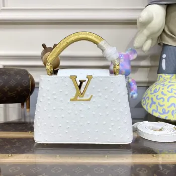 LV N81523 Louis Vuitton Capucines Mini Kabelka Bílá
