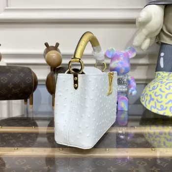 LV N81523 Louis Vuitton Capucines Mini Kabelka Bílá