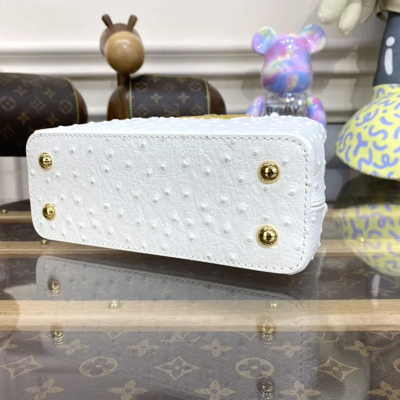 LV N81523 Louis Vuitton Capucines Mini Kabelka Bílá