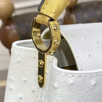 LV N81523 Louis Vuitton Capucines Mini Kabelka Bílá