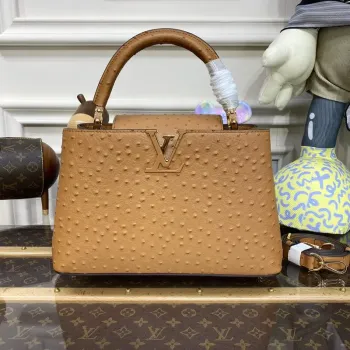 LV N81279 Louis Vuitton Capucines MM Kabelka Hnědá