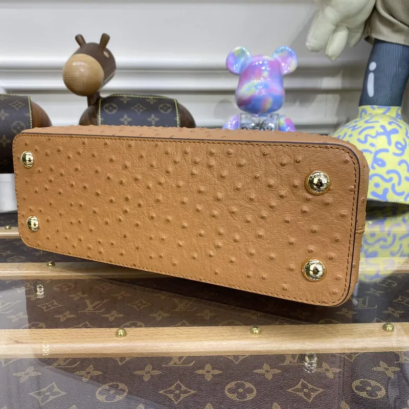 LV N81279 Louis Vuitton Capucines MM Kabelka Hnědá