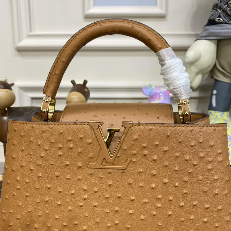LV N81279 Louis Vuitton Capucines MM Kabelka Hnědá