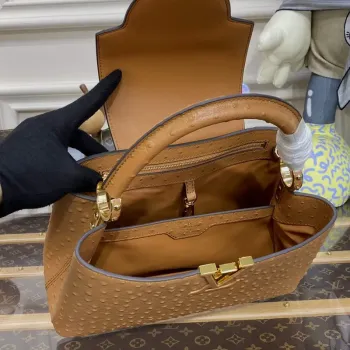 LV N81279 Louis Vuitton Capucines MM Kabelka Hnědá