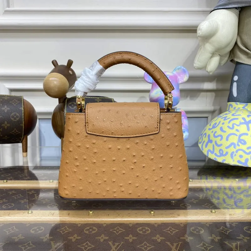 LV N81523 Louis Vuitton Capucines Mini Kabelka Hnědá