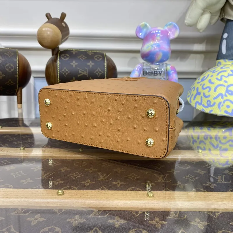 LV N81523 Louis Vuitton Capucines Mini Kabelka Hnědá