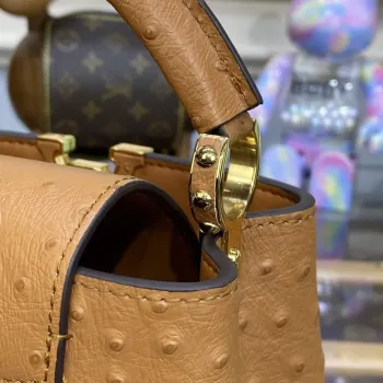 LV N81523 Louis Vuitton Capucines Mini Kabelka Hnědá