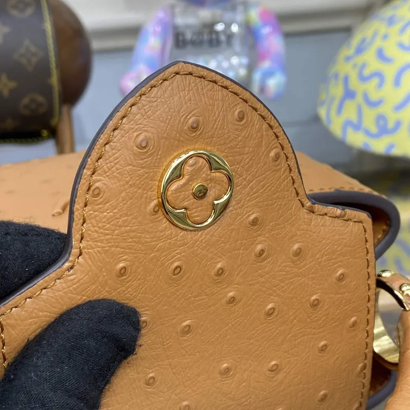 LV N81523 Louis Vuitton Capucines Mini Kabelka Hnědá