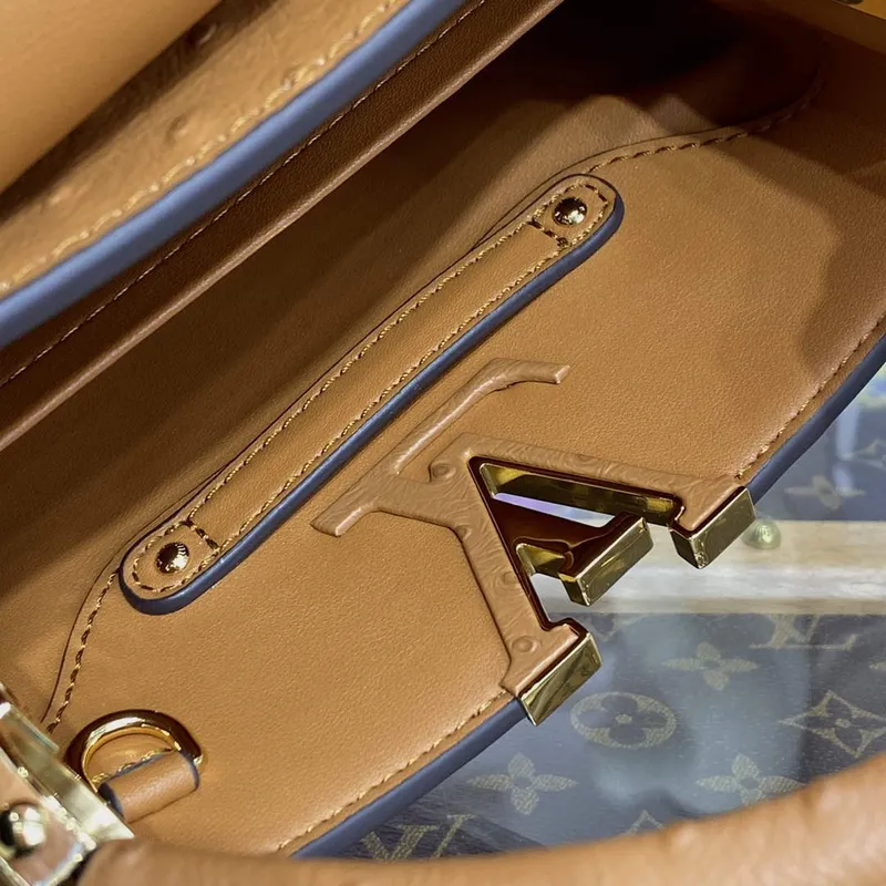 LV N81523 Louis Vuitton Capucines Mini Kabelka Hnědá