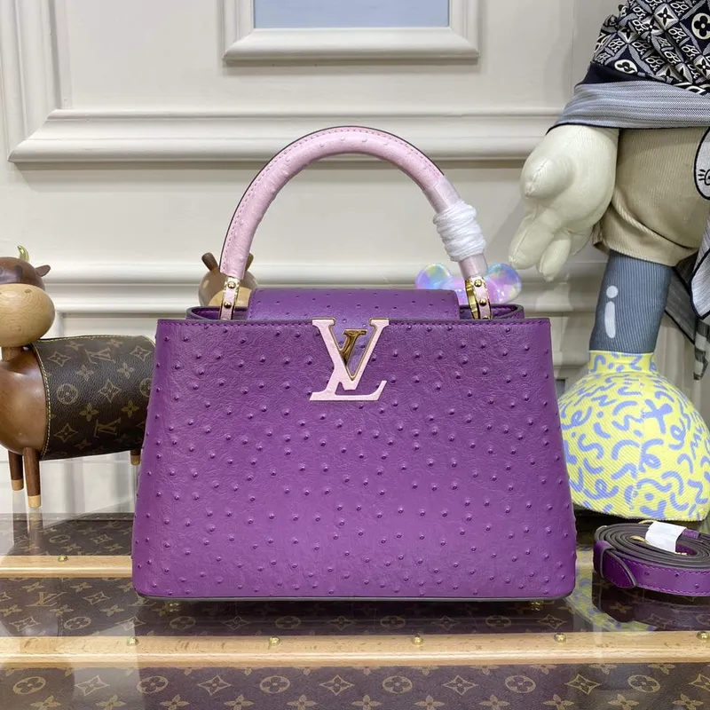 LV N81279 Louis Vuitton Capucines MM Kabelka Fialová