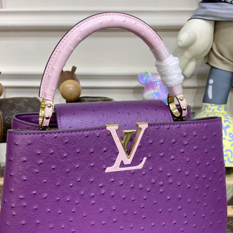 LV N81279 Louis Vuitton Capucines MM Kabelka Fialová