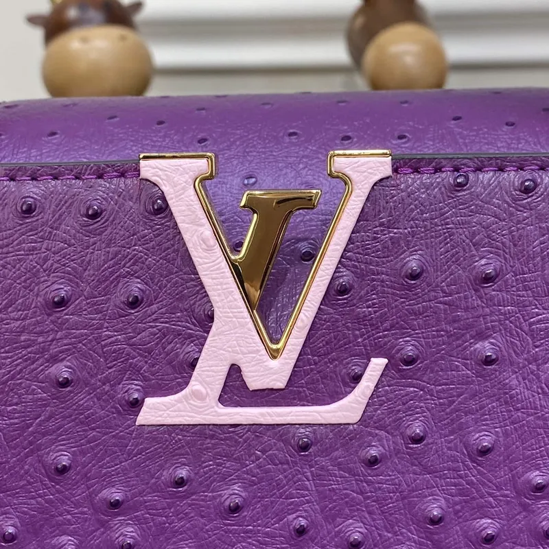 LV N81279 Louis Vuitton Capucines MM Kabelka Fialová