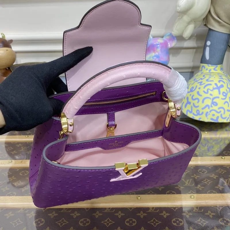 LV N81523 Louis Vuitton Capucines BB Kabelka Fialová