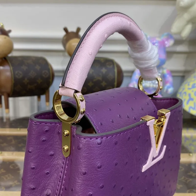 LV N81523 Louis Vuitton Capucines Mini Kabelka Fialová