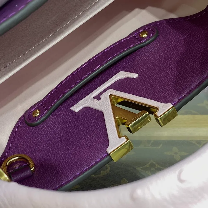 LV N81523 Louis Vuitton Capucines Mini Kabelka Fialová