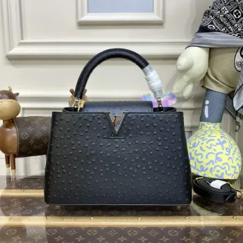 LV N81279 Louis Vuitton Capucines MM Kabelka Černá