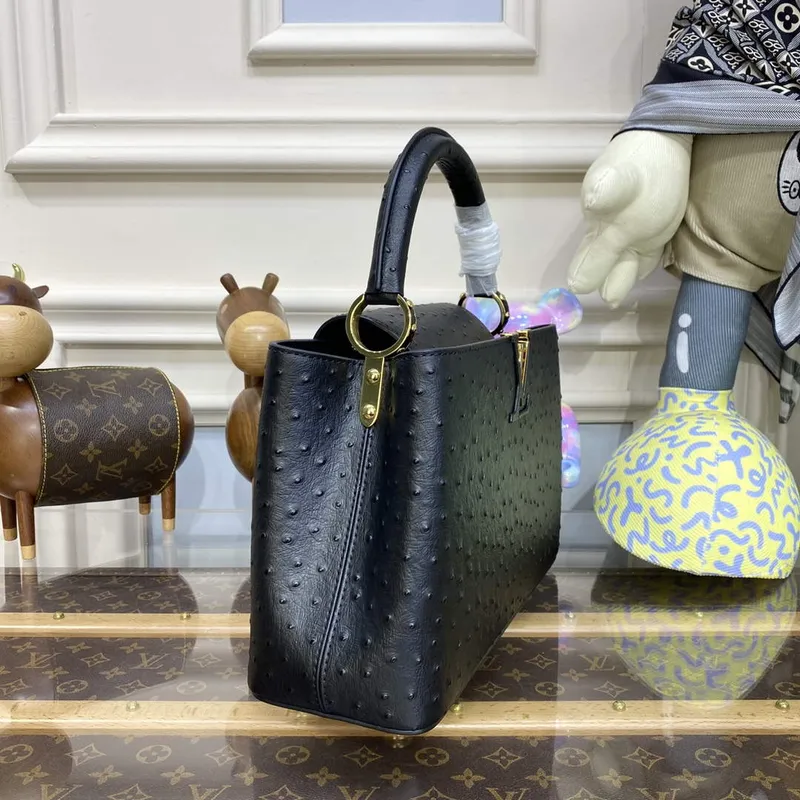 LV N81279 Louis Vuitton Capucines MM Kabelka Černá