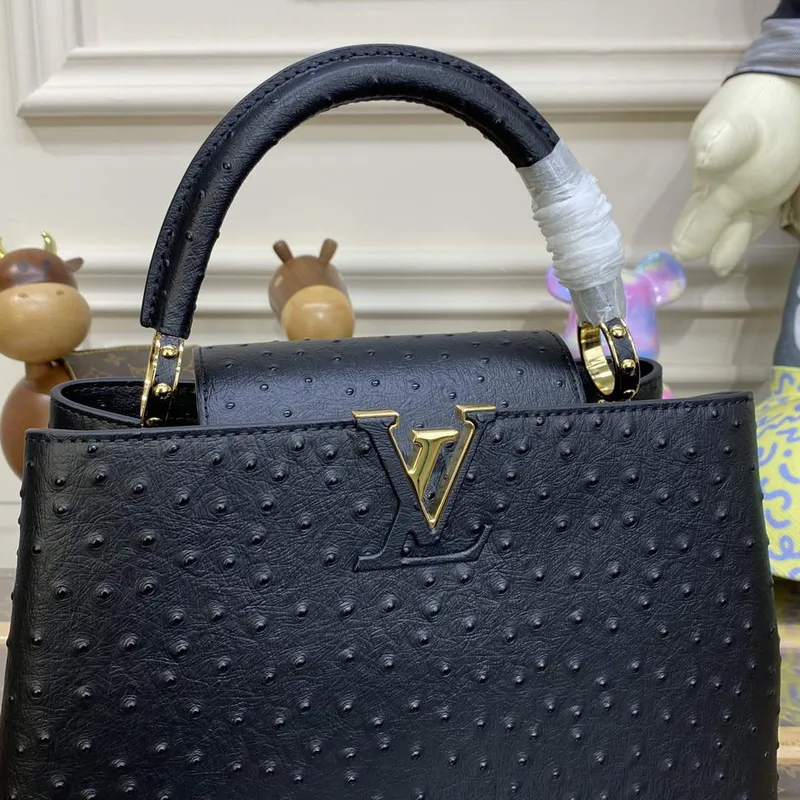 LV N81279 Louis Vuitton Capucines MM Kabelka Černá