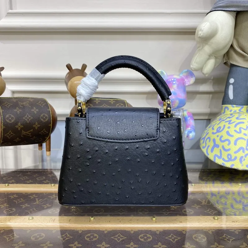 LV N81523 Louis Vuitton Capucines Mini Kabelka Černá