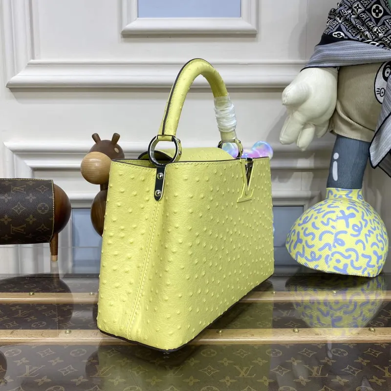 LV N81279 Louis Vuitton Capucines MM Kabelka citronově žlutá