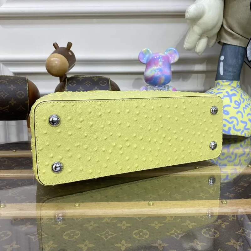 LV N81279 Louis Vuitton Capucines MM Kabelka citronově žlutá