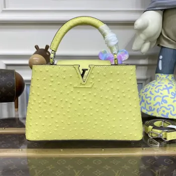 LV N81523 Louis Vuitton Capucines BB Kabelka citronově žlutá