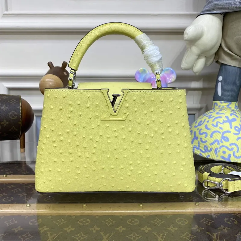 LV N81523 Louis Vuitton Capucines BB Kabelka citronově žlutá