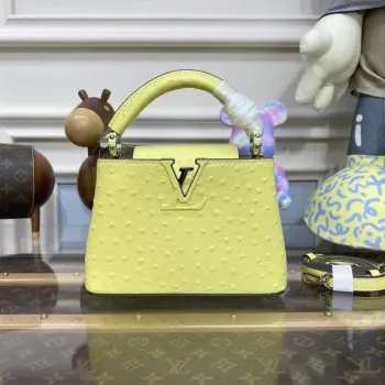 LV N81523 Louis Vuitton Capucines Mini Kabelka citronově žlutá