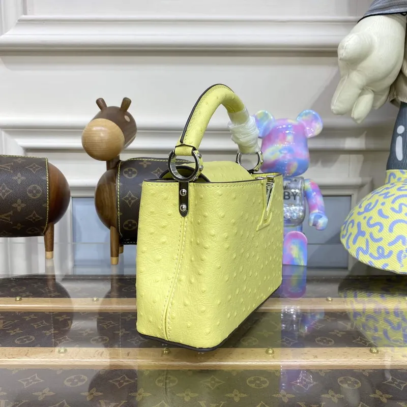 LV N81523 Louis Vuitton Capucines Mini Kabelka citronově žlutá