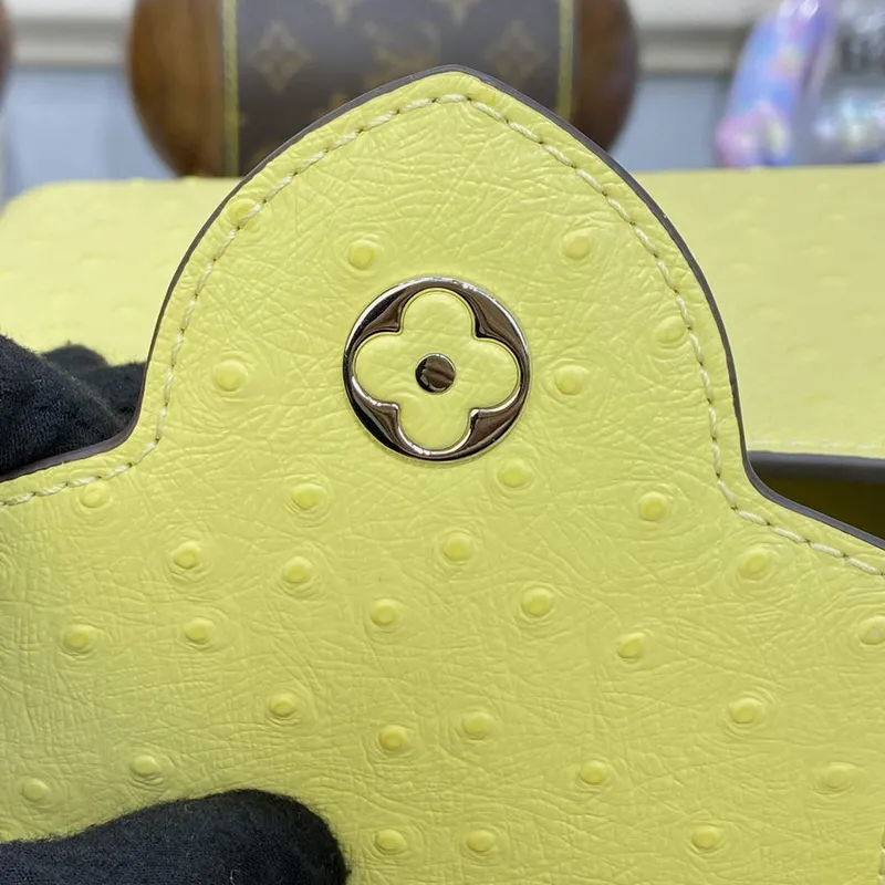 LV N81523 Louis Vuitton Capucines Mini Kabelka citronově žlutá