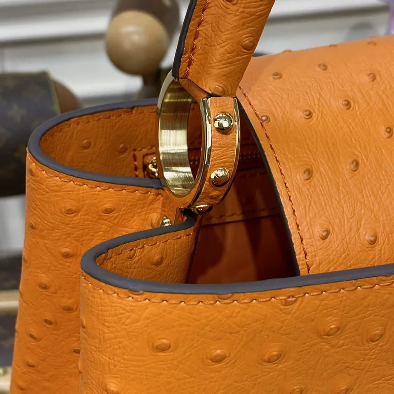 LV N81279 Louis Vuitton Capucines MM Kabelka Oranžová