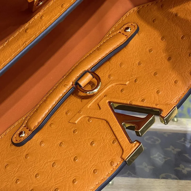 LV N81279 Louis Vuitton Capucines MM Kabelka Oranžová