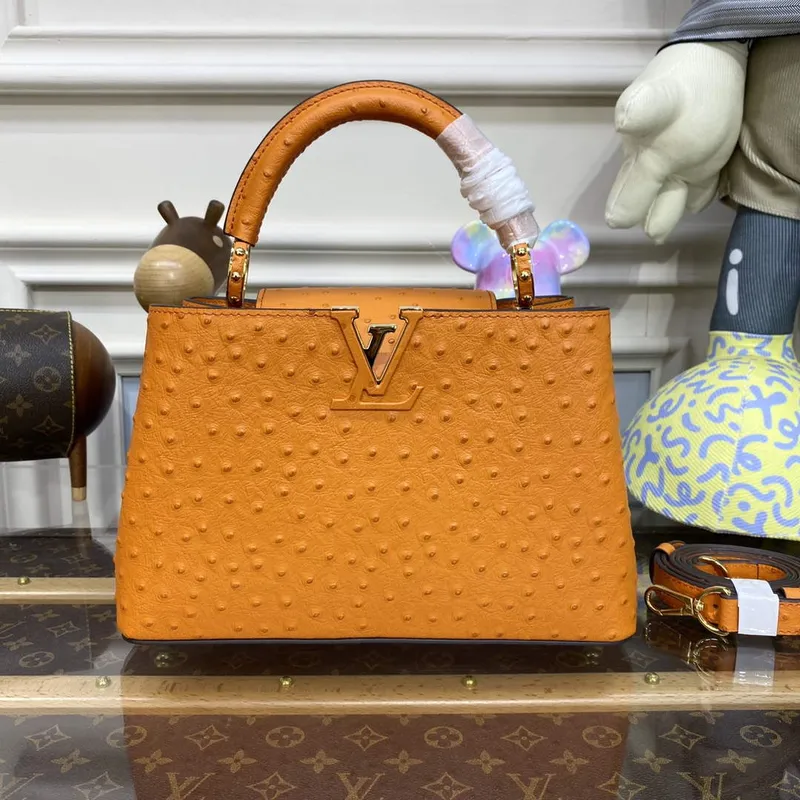 LV N81523 Louis Vuitton Capucines BB Kabelka Oranžová