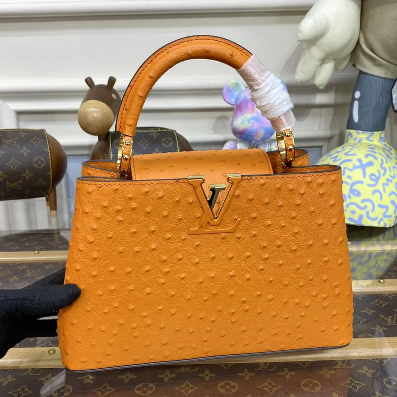 LV N81523 Louis Vuitton Capucines BB Kabelka Oranžová