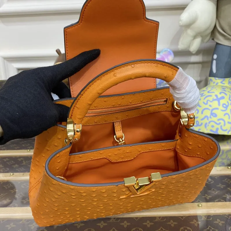 LV N81523 Louis Vuitton Capucines BB Kabelka Oranžová