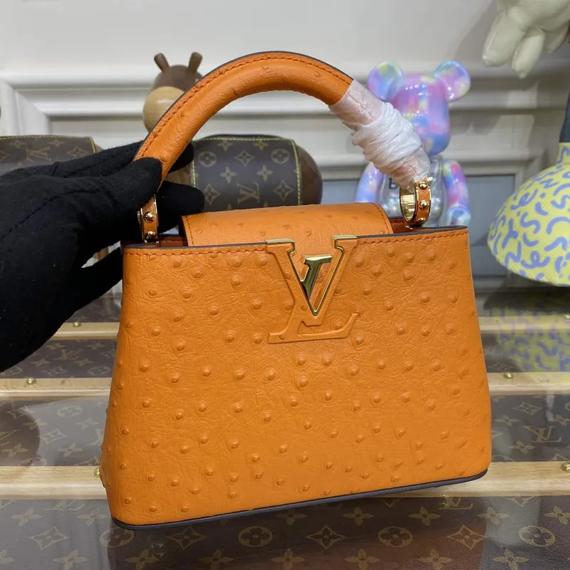 LV N81523 Louis Vuitton Capucines Mini Kabelka Oranžová