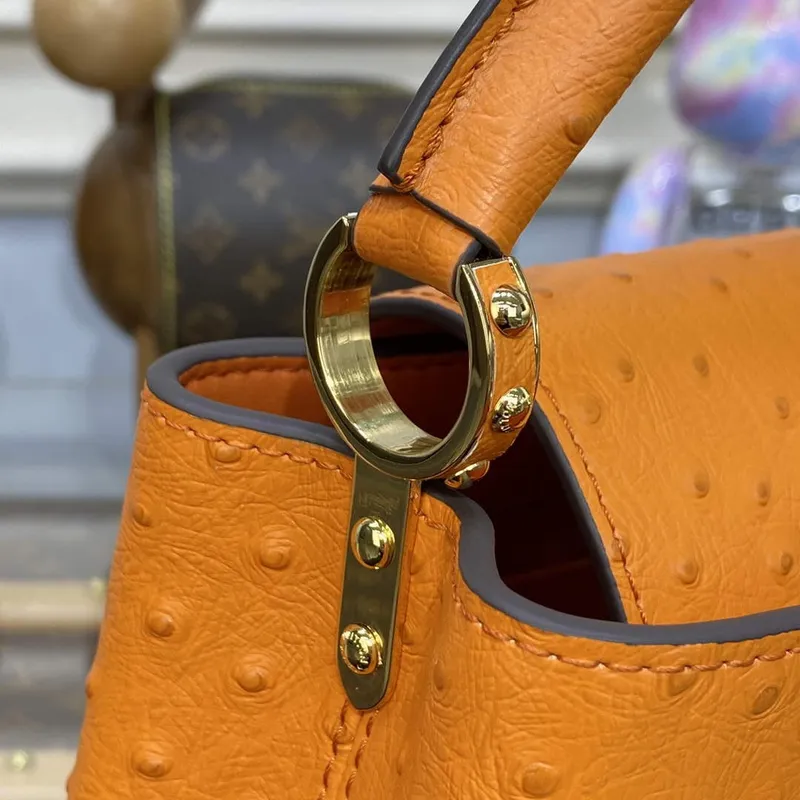 LV N81523 Louis Vuitton Capucines Mini Kabelka Oranžová