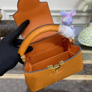 LV N81523 Louis Vuitton Capucines Mini Kabelka Oranžová