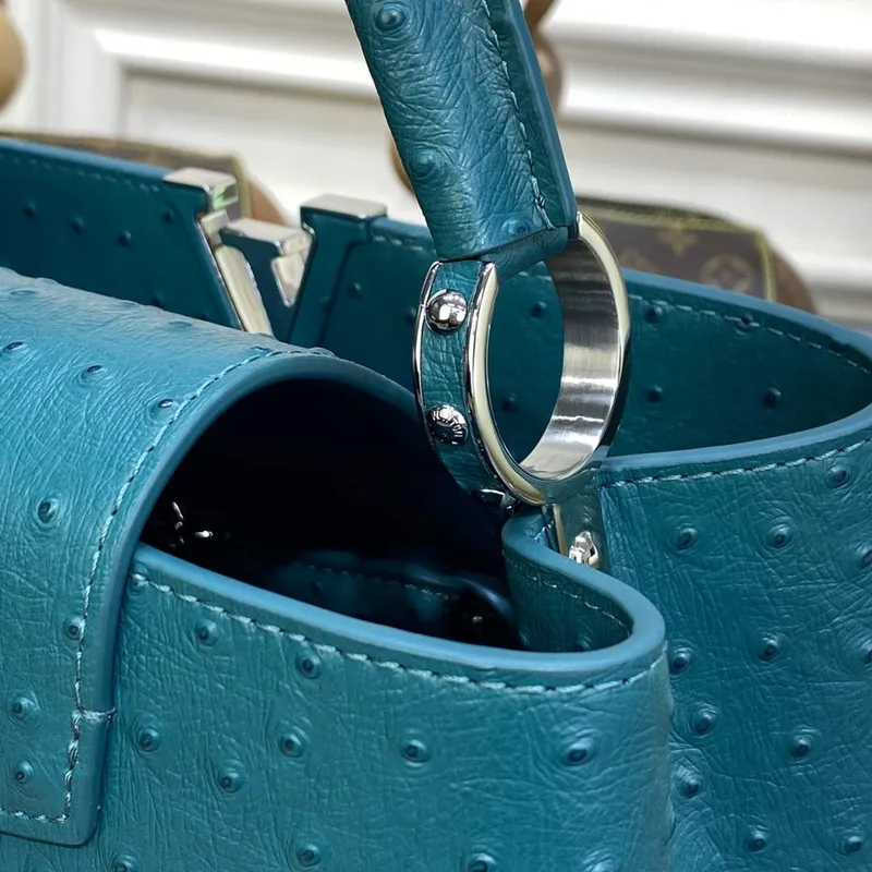 LV N81279 Louis Vuitton Capucines MM Kabelka jezero modrá