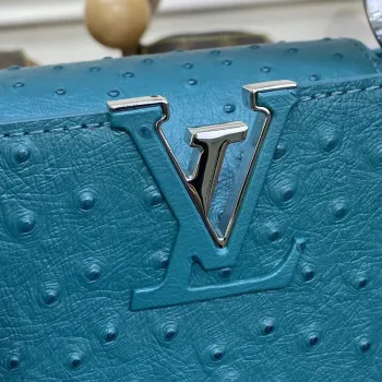 LV N81523 Louis Vuitton Capucines BB Kabelka modro-zelená