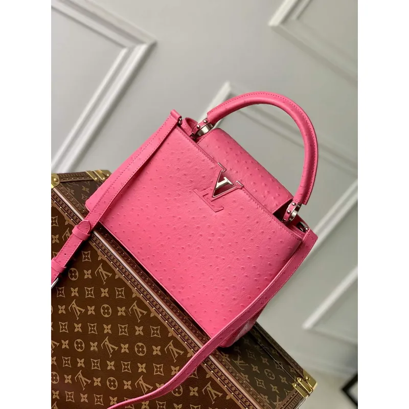 LV N81279 Louis Vuitton Capucines MM Kabelka Švestková