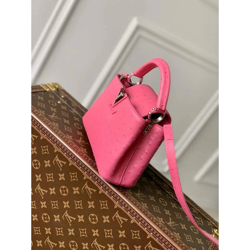 LV N81523 Louis Vuitton Capucines Mini Kabelka Švestková