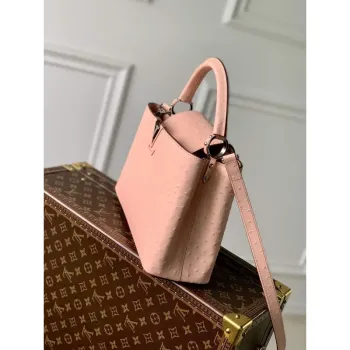 LV N81523 Louis Vuitton Capucines MM Kabelka Růžová