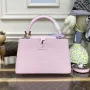 LV N81279 Louis Vuitton Capucines MM Kabelka Rose Calypso