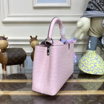 LV N81279 Louis Vuitton Capucines MM Kabelka Rose Calypso