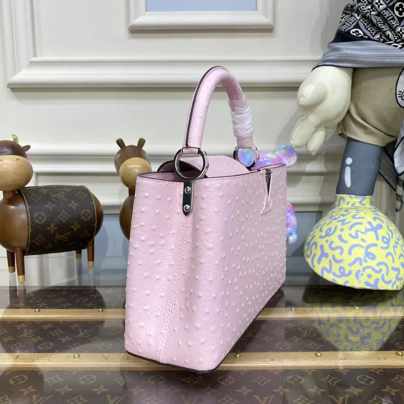 LV N81279 Louis Vuitton Capucines MM Kabelka Rose Calypso