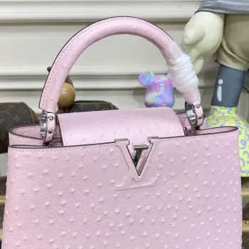 LV N81279 Louis Vuitton Capucines MM Kabelka Rose Calypso