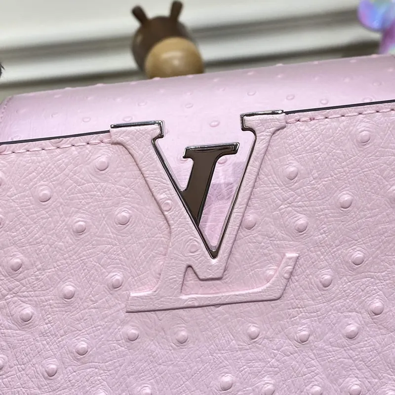 LV N81279 Louis Vuitton Capucines MM Kabelka Rose Calypso